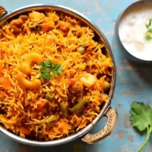Veg Biryani with raita